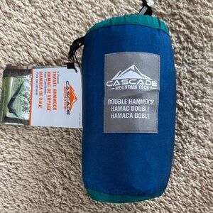 Blue Double Hammock by Cascade Mountain Tech, camping, home, travel